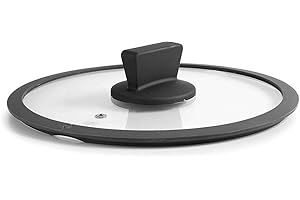 Lacor 27436 Coperchio in vetro con flangia in silicone, 36 cm