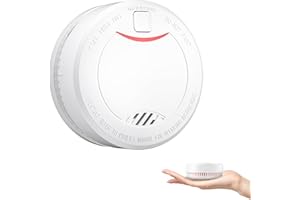 HEIMAN Rilevatore di Fumo con Sensore Fotoelettrico a Batteria - Certificazioni CE UKCA RoHS VDS LPCB, Durata 10 Anni, Conforme alla Norma EN14604, Colore Bianco