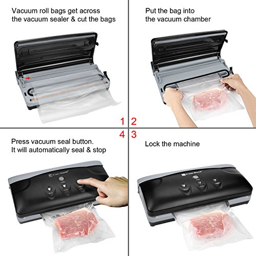 Vakuumierer, MixMart Folienschweißgerät Automatisches Vakuumiergerät Regulierbare Vakuumstärke - 5