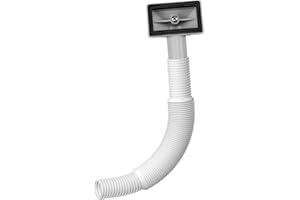 VZU Bächlein Siphon pour évier de cuisine, interface carrée, tuyaux de trop-plein avec couvercle de vidange rond, évier de cuisine, tuyau de raccordement pour lavabo et évier