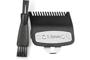 Sabot Tondeuse pour Dégradé 1.5mm n°1/2 Sabot Tondeuse Wahl ✯Garantie A Vie✯ Peigne Tondeuse, Sabots pour tondeuses - Pièce detachees - Tete de Coupe Pro - Accessoire Coiffeur Homme +1 BROSSE OFFERTE