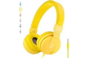 Faltbare Kopfhörer Gorsun von ONTA, einstellbare, leichte On-Ear-Kopfhörer für Smartphones, Laptops, Computer und MP3-/MP4-Player gelb