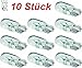 Produktbild 10 Stück W5W Standlicht Lampen 12V 5Watt Fassung 2.1x9.5d Glassockellampen. Top Qualität 10x W5W mit E Prüfzeichen
