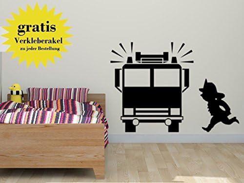 EmmiJules Wall Sticker Fireman (60 cm x 40 cm) Made in Germany Various Sizes and Colours