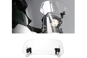 GENERICO YuanXuanNa Moto parabrezza estensione universale, Moderno, Trasparenza, ABS Plastica, 28 * 12, A incastro, per Motocicletta