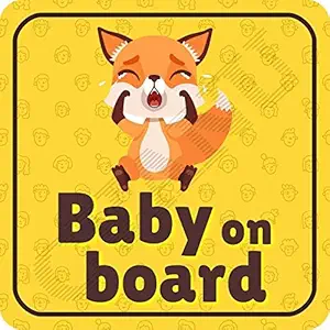 KREEPO Baby On Board Kids Safety Warning Sticker for Driver, Safety Caution Sign Stickers CV-25