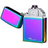 Valkyrie USB Şarjlı Elektronik &Ccedil;akmak | 4 Elektrotlu X Tip Mor Arc | R&uuml;zgar Ge&ccedil;irmez, Alevsiz Renkli