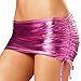 Produktbild Tiaobug Glänzend Minirock kurzer Rock in Leder-Optik Lack Roecke Wet-Look Metallic Hot Pants eng Shorts Unterwäsche Clubwear (Rose)
