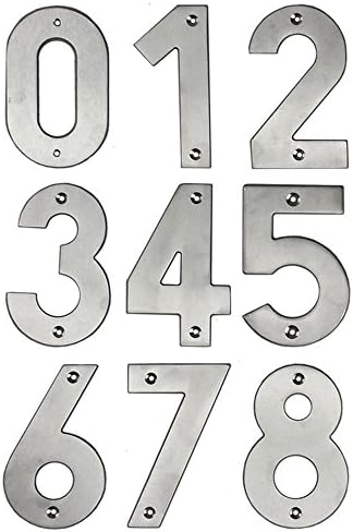 Jedo Contemporary Grade 304 Stainless Steel Large Front Door Numbers 0-9 (100mm) 8