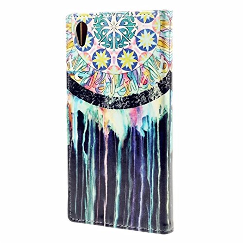 Sony Xperia Z3+ / Z3 Plus Hülle Handytasche, MUTOUREN 2 in 1 Zubehör für Sony Xperia Z3+ / Z3 Plus Slim PU Tasche Klapp Flip Folding Magnetisch PU Leder Flip Cover Tasche mit Kartensteckplatz Brieftasche Hinterschale Kartenschlitz + Metall Stift Stylus – Mythos Apollo - 4