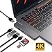 Produktbild OneOdio USB C Adapter Kompatible mit MacBook Pro 2016/2017/2018 MacBook Pro 13´´ und 15´´, 4K HDMI / 2 * USB 3.0 /SD/Micro SD Kartenleser / 40Gbs Thunderbolt 3 / USB C Ladenanschluss für Typ C Hub