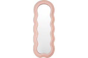 ‎FLAMINGUEO Flamingueo Faliste Lustro Stojące - Lustro Ścienne, Lustra Dekoracyjne, Dekoracja Domu, Lustra Podłogowe Duże, Aesthetic Room Decor, Wavy Mirror
