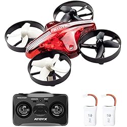 ATOYX AT-66 Mini Drone, RC Drone Niños 3D Flips, Modo sin Cabeza, Estabilización de Altitud, 3 Modos de Velocidad 4 Canales 6-Ejes, Regalos de Navidad o Año Nuevo para Niños y Principiantes, Rojo