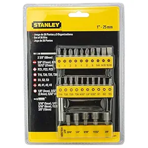 STANLEY 68-071-23 Insert Bit Chrome-Vanadium Screwdriver Set (26-Pieces)