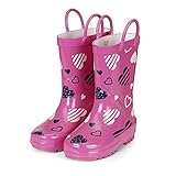 talla pequeña de camisa  Sterntaler Botas de goma para niñas con asas, Edad: 12-18 Meses, Talla: 20, Color: Multicolor (Hortensia),Art.Nº: 5651782