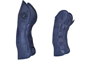 ‎HORZE HORZE Transportgamaschen Pferd Mit Klettverschluss, 4-er Set, Gamaschen Für Höchste Sicherheit Beim Transport, Verfügbar In 3 Größen: Pony, Vollblut, Warmblut, Blau, Blau, P