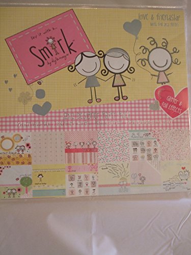 Smirk "Love & Friendship" 12" x 12" Paper Pack - 24 Sheets (2 of Each 12 Designs) - 150gsm Heavyweight Card Stock