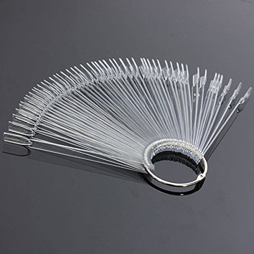 DANCINGNAIL 50st Nail Art Tips Stick Display Nagellack Praxis Klar