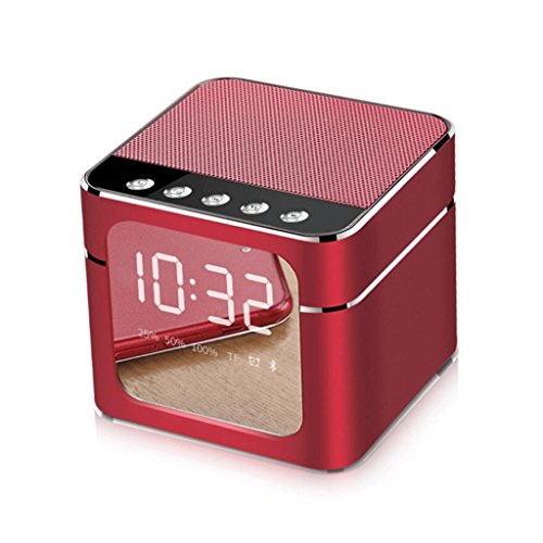 Alarm Clocks GAODUZI Wireless Bluetooth Speaker Mini Speaker Home Speaker (color : RED)