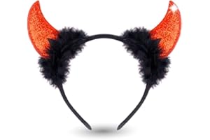 TK Gruppe Timo Klingler Teufelsohren rot als Kopfbedeckung Teufelshörner Teufel Accessoire zu Kostüm Damen & Kinder an Fasching & Karneval & Halloween