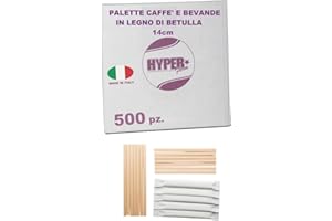 HYPER FORM Palette caffe' e bevande in legno di betulla da 14cm incartate singolarmente