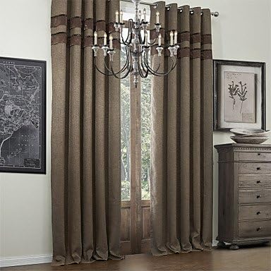 CLL/ (Two Panels) Bamboo Fiber Classic Faux Room Darkening Curtain , Double Pleated-2* , Double Pleated-2*
