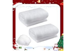LPAMABA Navidad Manta de Nieve Navideña Manta de Nieve Artificial Manta de Nieve para Decoración de Fondo de Aldea Navideña (2pcs*80 * 240cm)