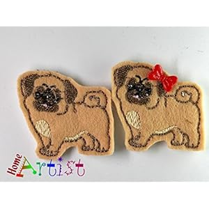 Pug Hund Haarspange für Kleinkinder - freie Farbwahl