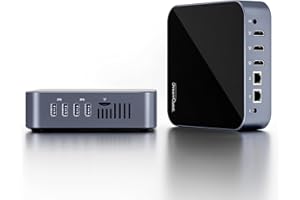 DreamQuest Mini PC, Intel Ν95-32 Go DDR4 + 1 to M.2 NVMe SSD, Windows 11 Pro préinstallé, WiFi 5/BT4.2/USB 3.2/4K@60Hz/Gigabit Ethernet Mini Tower PC pour la Maison/Bureau