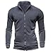 Produktbild Mantel Herren,Herren Freizeit Sport Einfarbig Reißverschluss Sweatshirts Tops Jacke,Binggong Herren Mantel