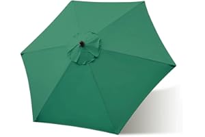 XIAODOU Diámetro 2.7m | 3m | 6 Costillas | 8 Costillas Redondo Toldo De Recambio De Tela De Paraguas, Toldo De Repuesto para Sombrilla De Patio Paraguas De Jardín, Tela De Poliéster Impermeable Protección UV