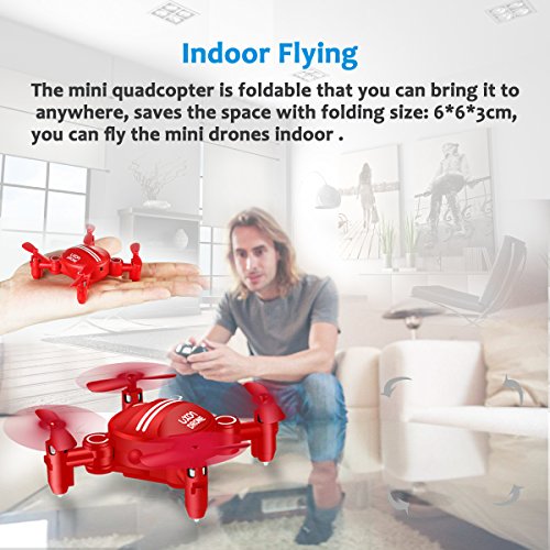Boys Toys Mini Drones for Kids Girls Foldable Portable Quadcopters with 360° Roll-over and Headless Mode (Red) By Luxon reviews Boys Toys Mini Drones for Kids Girls Foldable Portable Quadcopters with 360° Roll-over and Headless Mode (Red) By Luxon