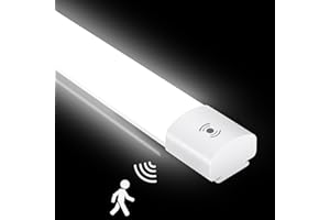 ‎IEGLED LED Feuchtraumleuchte mit Bewegungsmelder 120CM, Deckenleuchte LED Röhre 36W 4000LM,IP65 Kellerleuchte,Wasserfest Feuchtraumlampe Wannenleuchte für Werkstatt Garage Küche Bad Büro,Neutralweiß,4000K