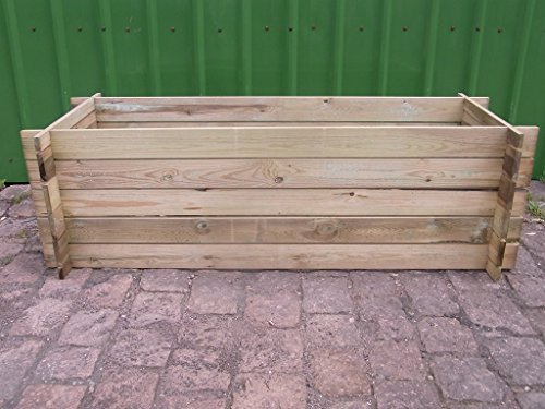 stabiler Holzkomposter Komposter Kompostbehälter Hochbeet 195 x 85 x 52 cm