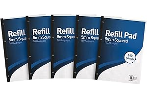 Hamelin Lot de 5 blocs de papier carré, A4, 160 pages