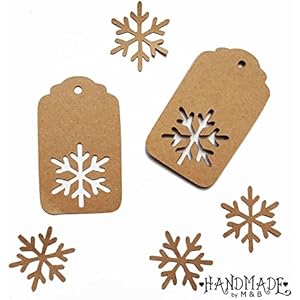 Geschenkanhänger Papieranhänger Tags Etiketten Weihnachten Schneeflocke