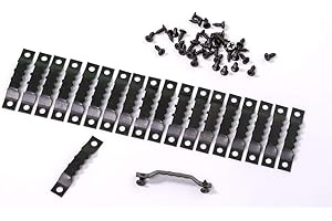 GOODWAY 20 Sägezahn Bildaufhänger Schwarz mit Schrauben Zackenaufhänger