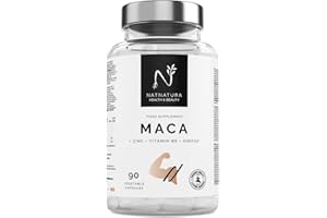 N NATNATURA HEALTH & BEAUTY Maca. Une teneur maximale en maca noire (25:1) augmente votre énergie et votre vitalité. Elle renforce les muscles, réduit la fatigue et accroît le taux de testostérone. 90 gélules