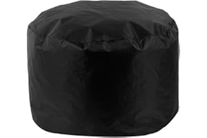 bottlewise Round Fire Pit Cover Dustproof Waterproof Heavy Duty Breathable Furniture Covers Outdoor Garden Patio Protective Cover for Stove (Large-122x46cm, Black)