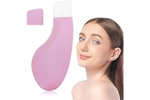 ZORTVUL Outils Pour Enlever Les Points Noirs, Extracteur De Points Noirs En Silicone Pour Le Nez, Spatule Pour Nettoyer La Peau En Profondeur, Grattoir Doux Et Sûr Pour Le Visage(Rose)