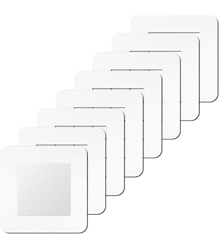 In-outdoorshop Tapetenschutz Tapetenschoner Dekorrahmen Wandschutz Rahmen Blende Für Lichtschalter Und Steckdose (transparent, 4-fach