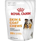 Skin&amp;Coat Chews Yetişkin K&ouml;pekler İ&ccedil;in Deri ve T&uuml;y Sağlığını Destekleyen Tamamlayıcı &Ouml;d&uuml;l Maması 240g