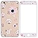 Price comparison product image ZXK CO iPhone 6 Plus Case with Tempered Glass Screen Protector, iPhone 6s Plus Cover Silicone with Floral, Shockproof Full Protective Case Cover for iPhone 6 Plus/6s Plus 5.5”/ Begonia Flowers