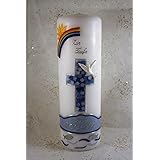 Taufkerze T-162 in vers. Farben inkl. Namen und Datum