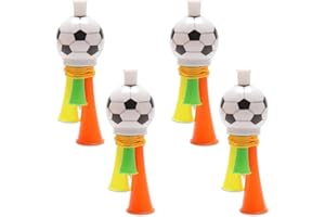 CATZUM 4 Pezzi Set Tromba ad Aria - Vuvuzela Rumorosa per Eventi Sportivi, Canti da Stadio, Feste di Compleanno per Bambini, 13.5 cm