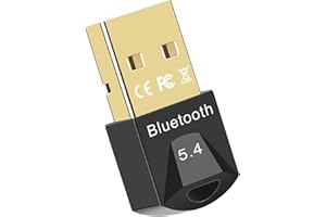 iLamvie Dongle Bluetooth 5.4 Clé Bluetooth USB pour PC Clé, Bluetooth USB, pour Casque, Manette, Clavier, Smartphone, Tablette, avec Windows 11/10 / 8.1/7 (Noir)