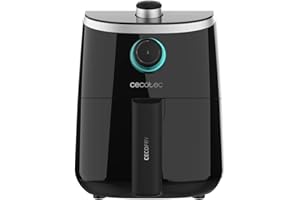 Cecotec Friteuse sans Huile Cecofry Compact 2000. 900 W, Diététique, Manuelle et Compacte, 1,9 L de Capacité, Thermostat, Temps ajustable, Technologie PerfectCook, Fonction Four