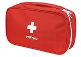  Botiquín de primeros auxilios Viaje Bolsa portátil de médico Portátil Estuche de nylon impermeable Supervivencia Atención de emergencia Almacenamiento de artículos médicos Senderismo Deportes (Roja)