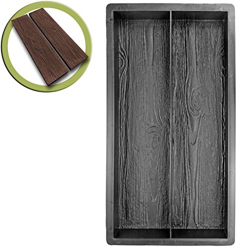 @tec Betonform Palisade Diele Holzmuster Schalungsform Gießform Polypropylen (Kunststoff) – Terrassenplatte Gehwegplatte 60x30x5,5 cm - 5