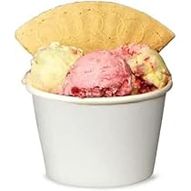 50 Coupes à Glace En Papier Jetables - 163 Ml - Pour Sundae, Yaourt, Soupe - Blanc - Résistants Aux Fuites